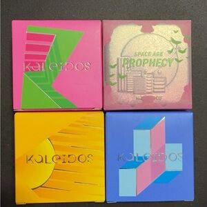 Kaleidos Space Age Prophecy Highlighter Palette - Pink, Yellow, Blue